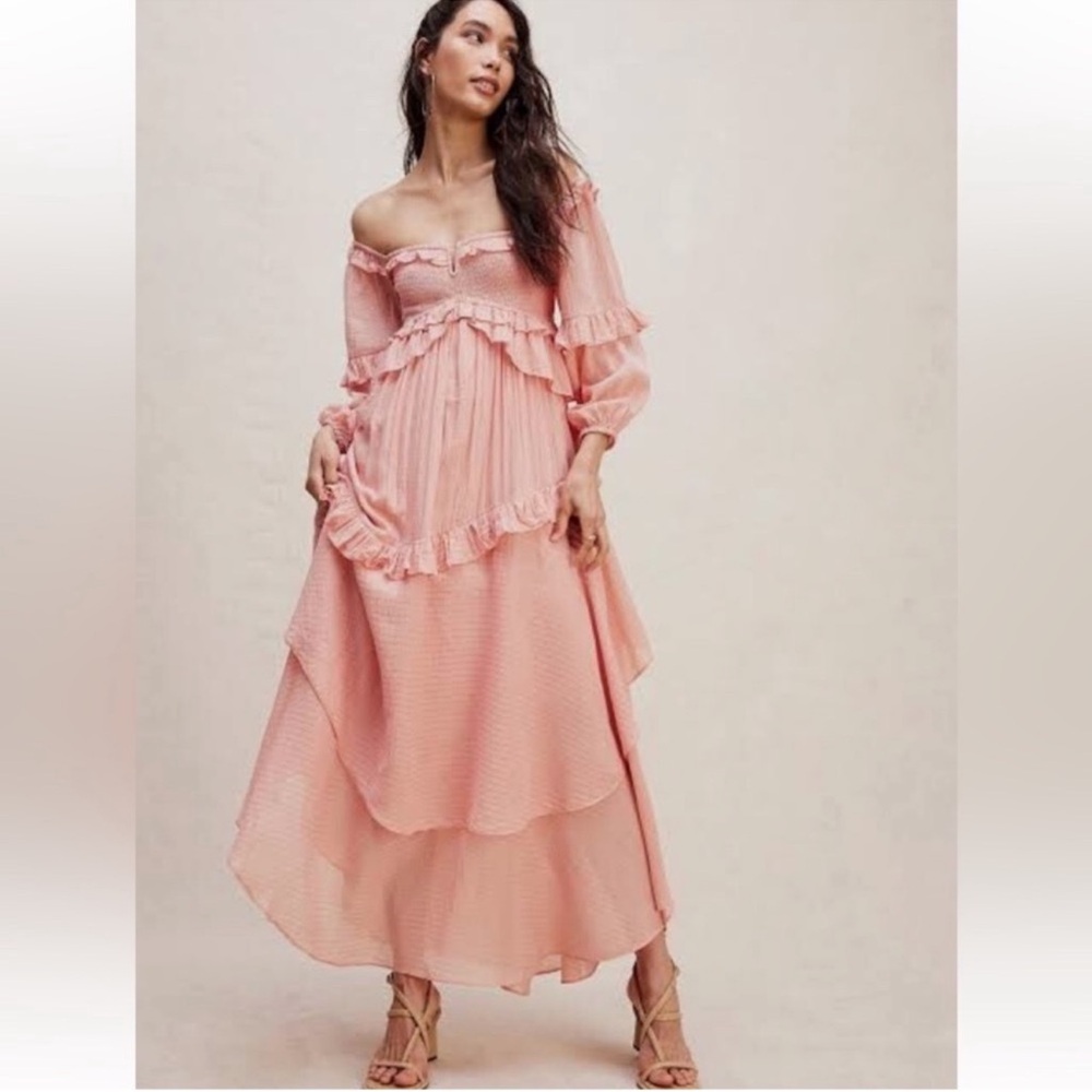 Spell Clementine Mermaid Maxi Dress Pink Sz Large